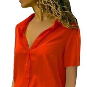 Long sleeve casual solid V-neck polo